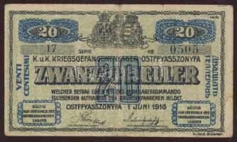 Ostffyasszonyfalva / hadifogolytábor 1916. 20f T:III