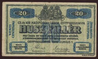 Ostffyasszonyfalva / hadifogolytábor 1916. 20f T:III