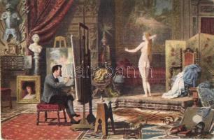 31 db régi enyhén erotikus művészlap / 31 pre-1945 slightly erotic art postcards