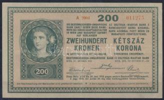1918. 200K "A2001" hátlap sima! T:II+
