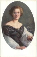 41 db régi motívumlap: hölgyek, művészlapok / 41 pre-1945 motive cards: ladies, art postcards