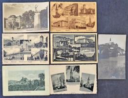 61 db régi és modern felvidéki, szlovák városképes lap, sok Pozsony / 61 pre-1945 and modern Slovakian town-view postcards, many Bratislava