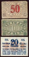 Pécs 1919. 10f + 50f ,Pesti Hírlap 20f T:II,III