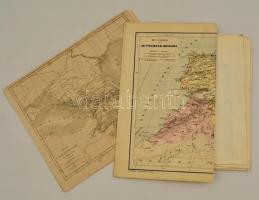 Vegyes térkép tétel, különböző nyelven: Die Länder des Mittelmer-Beckens, Arménie, Tauride, Crimée, Région Caucasienne, stb., 7 db