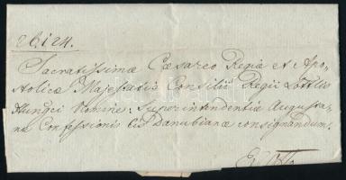 1833 Vöröskői gróf Pálffy Fidél (1788-1864) tárnokmester, főkancellár, árva megyei főispán saját  ké...