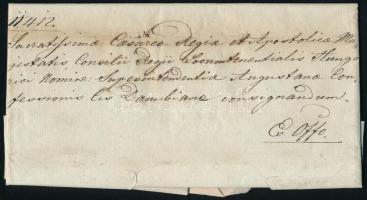 1833 Helytartótanácsi levél Eötvös Ferenc és Végh István tanácsosok aláírásaival papírfelzetes viasz...