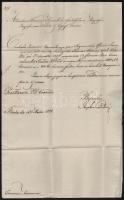 1828 József nádor (1776-1847) saját kézzel aláírt hivatalos levele a mosonmagyaróvári rendeknek.