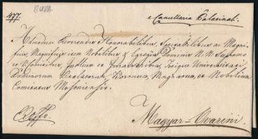 1828 József nádor (1776-1847) saját kézzel aláírt hivatalos levele a mosonmagyaróvári rendeknek