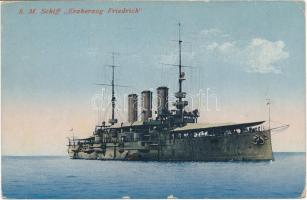 SMS Erzherzog Friedrich az Osztrák-Magyar Haditengerészet csatahajója / K.u.K. Kriegsmarine Austro-Hungarian Navy pre-dreadnought battleship. Guido Costalunga, Pola 1910/11. (EK)