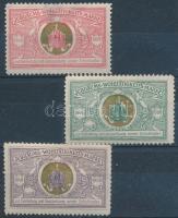 1908 Jubileumi jótékonysági bélyeg 3 különböző színben