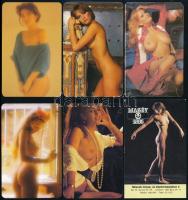 1985-1987 6 db erotikus kártyanaptár