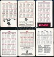 1985-1987 6 db erotikus kártyanaptár