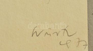 Würtz Ádám (1927-1994): Illusztráció. Tus, papír, jelzett, 21×14,5 cm