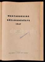 Magyarország közlekedésügye 1947. Szerk.: Duzs János. Bp., 1947, Magyar Mérnökök és Technikusok Szab...