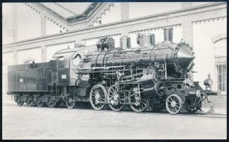 MÁV 322. mozdony, későbbi feliratozott sajtófotó, 10×16 cm / MÁV 322. locomotive, modern copy of vintage photo