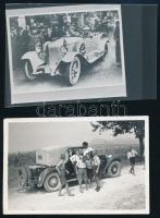 Régi idők kocsijai, 7 db eredeti és utólagosan előhívott fotó, 6×8,5 és 9×12 cm közötti méretekben