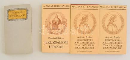 4 kötet a Magyar ritkaságok sorozatból