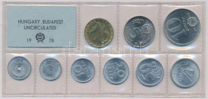 1978. 2f-10Ft (9xklf) érmés forgalmi sor fóliatokban T:1 Adamo FO11