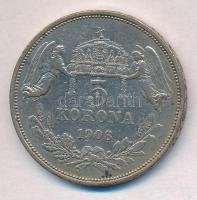 1908KB 5K Ag "Ferenc József" T:2 patina 
Adamo K7