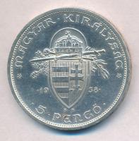 1938. 5P Ag "Szent István" T:2 
Adamo P8.1