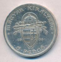 1938. 5P Ag "Szent István" T:2 ph.
Adamo P8.1