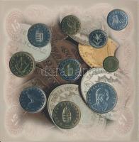 1998. 50f-200Ft (10xklf) forgalmi sor dísztokban + 1998. 100Ft alpakka "1848-1849. Szabadsághar...