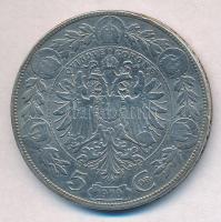 Ausztria 1900. 5K Ag "Ferenc József" T:3 ph. 
Austria 1900. 5 Corona Ag "Franz Josep...