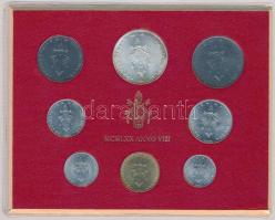 Vatikán 1970. 1L - 500L VI. Pál pápa (8xklf) forgalmi szett T:1,1-  Vatican 1970. 1 Lire - 500 Lire Paul VI (8xdiff) coin set C:UNC,AU