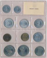 Lengyelország 1978. 10g - 20Zl (11xklf) forgalmi sor fóliatokban T:1 
Poland 1978. 10 Groszy - 20 Z...