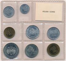 Lengyelország 1977. 10g - 20Zl (8xklf) forgalmi sor fóliatokban T:1 
Poland 1977. 10 Groszy - 20 Zl...