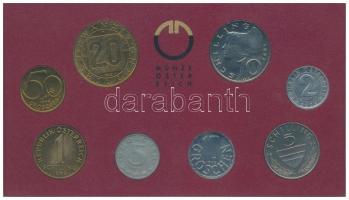Ausztria 1993. 5g-20Sch (8xklf) forgalmi sor, eredeti műanyag tokban T:1  Austria 1993. 5 Groschen - 20 Schilling (8xdiff) coin set in plastic case C:UNC