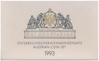 Ausztria 1993. 5g-20Sch (8xklf) forgalmi sor, eredeti műanyag tokban T:1 
Austria 1993. 5 Groschen ...