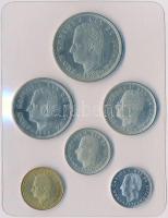 Spanyolország 1975. 50c-100P (6xklf) forgalmi szett műanyag tokban T:BU  Spain 1975. 50 Centavos - 100 Pesetas (6xdiff) coin set in plastic case C:BU