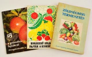 3 db könyv zöldség és gyűmolcs termesztésről, kertészkedésről