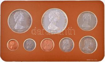 Cook-szigetek 1977. 1c-5$ Br, Cu-Ni, Ag (7xklf) forgalmi sor dísztokban T:PP  Cook Islands 1977. 1 Cents - 5 Dollars Br, Cu-Ni, Ag (7xdiff) coin set in display case C:PP