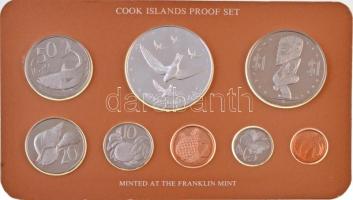 Cook-szigetek 1977. 1c-5$ Br, Cu-Ni, Ag (7xklf) forgalmi sor dísztokban T:PP 
Cook Islands 1977. 1 ...