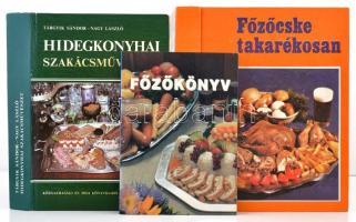 3 db komolyabb szakácskönyv, közötte két nagyon tartalmas kötet