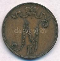 Finnország 1905. 5p Cu II. Miklós T:2 Finland 1905. 5 Pennia Cu Nicholas II C:XF Krause KM#15