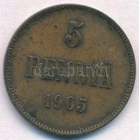 Finnország 1905. 5p Cu "II. Miklós" T:2
Finland 1905. 5 Pennia Cu "Nicholas II"...