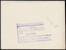 cca 1935 Kinszki Imre (1901-1945) budapesti fotóművész  pecséttel jelzett vintage alkotása (sétáló e...