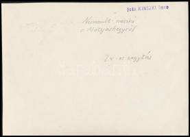 cca 1933 Kinszki Imre (1901-1945) budapesti fotóművész pecséttel jelzett vintage alkotása (mészkő), ...