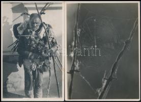 cca 1938 Dulovits Jenő (1903-1972) budapesti fotóművész hagyatékából 2 db pecséttel jelzett vintage fotó, 12x9 cm és 12x7,5 cm