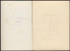 cca 1938 Dulovits Jenő (1903-1972) budapesti fotóművész hagyatékából 2 db pecséttel jelzett vintage ...