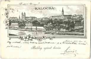 1902 Kalocsa, Boldog újévet! Floral (EK)