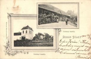 1904 Pilis, Gubányi-kastély, floral. Schwartz Sámuel kiadása (EK)