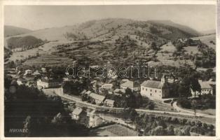 1936 Kisgaram, Rhonitz, Hronec; látkép, templom / general view, church. photo