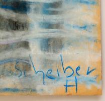 Scheiber jelzéssel: Vitorlások. Pasztell, papír, kis szakadásokkal, 40×28 cm