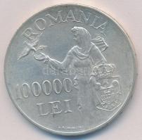 Románia 1946. 100.000L Ag "I. Mihály" T:1-,2 
Romania 1946. 100.000 Lei Ag "Mihai I&...