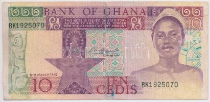 Ghána 1982. 10C T:III- tinta fo. Ghana 1982. 10 Cedis C:VG ink spot Krause 20