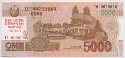 Észak-Korea 2013. 5000W 100 éve született Kim Ir Szen(?) emlékkiadás T:I,I- North Korea 2013. 5000 Won 10th Anniversary of Kim Il-sung(?) commemorative issue C:UNC,AU